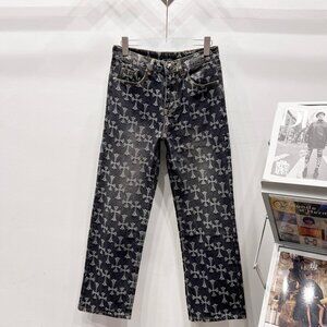 New Chrome Hearts Unisex Black Jeans